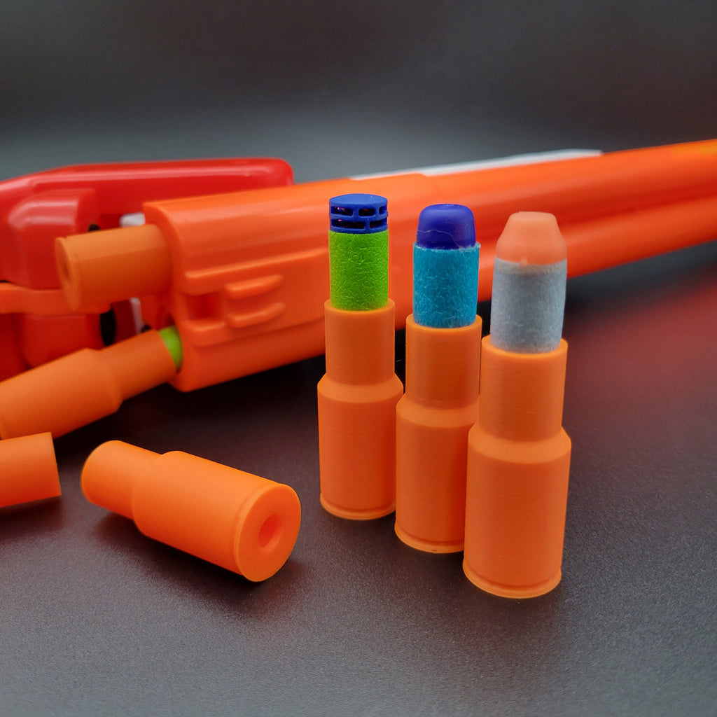 Buzz Bee Blaster Gun Compatible Shells | Work with .5 inch diameter Elite Size Comparable Darts | Full, Half, any length Dart, Rifle Shotgun