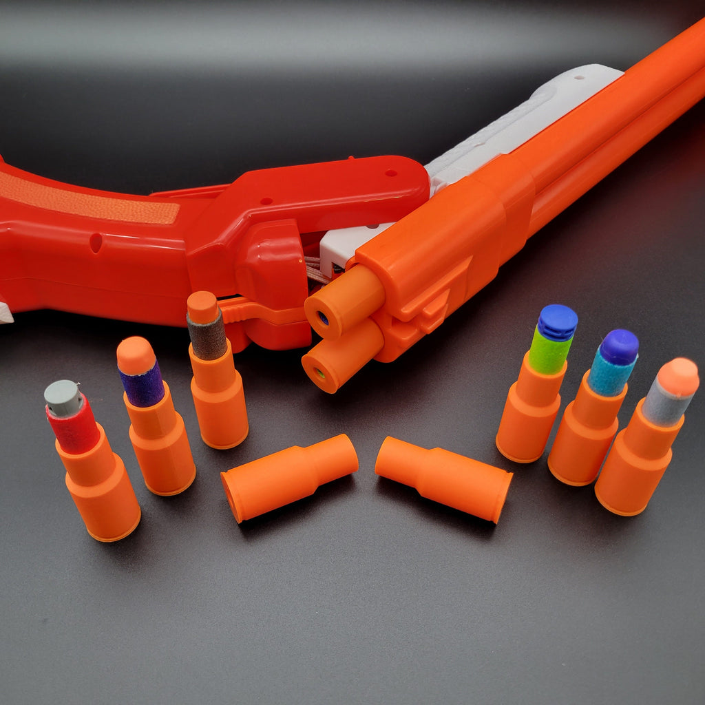Buzz Bee Blaster Gun Compatible Shells | Work with .5 inch diameter Elite Size Comparable Darts | Full, Half, any length Dart, Rifle Shotgun