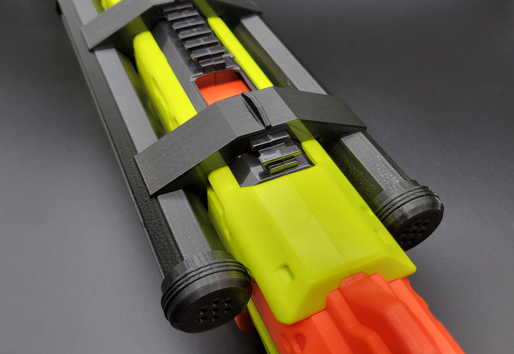 Dual 10 Shot Speed Loader Holder with Speed Loaders Compatible With Nerf Rival Saturn Edge Series Blaster XX-1000 Refill Toy Gun Part Clip