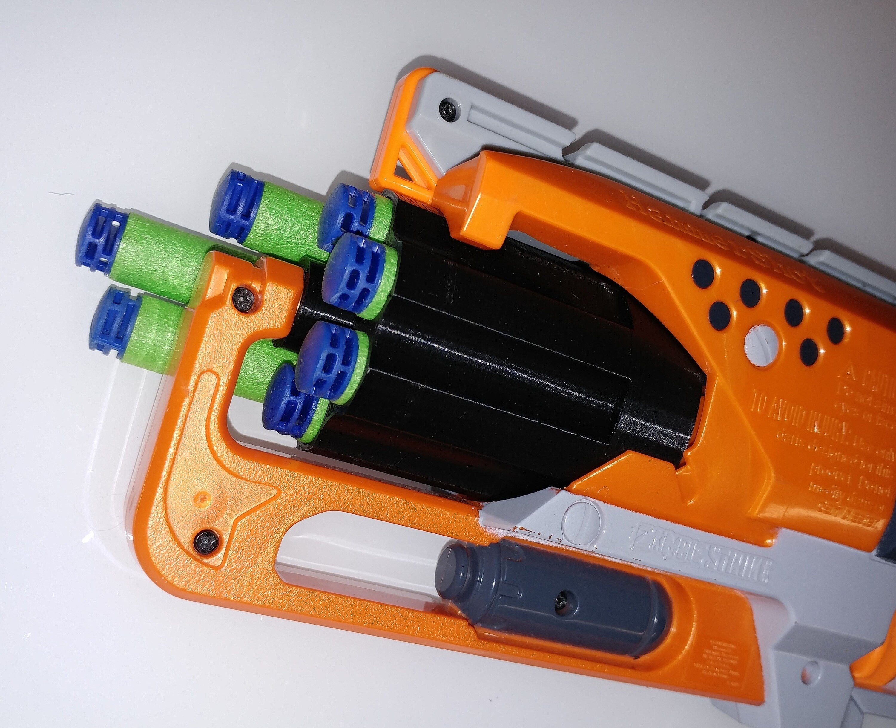 For Nerf Hammershot Blaster 7 Round Dart Cylinder Barrel Kit Zombie Strike - Classic Upgraded 2.0 Version! - Revolver Mod Shot Toy Gun Part