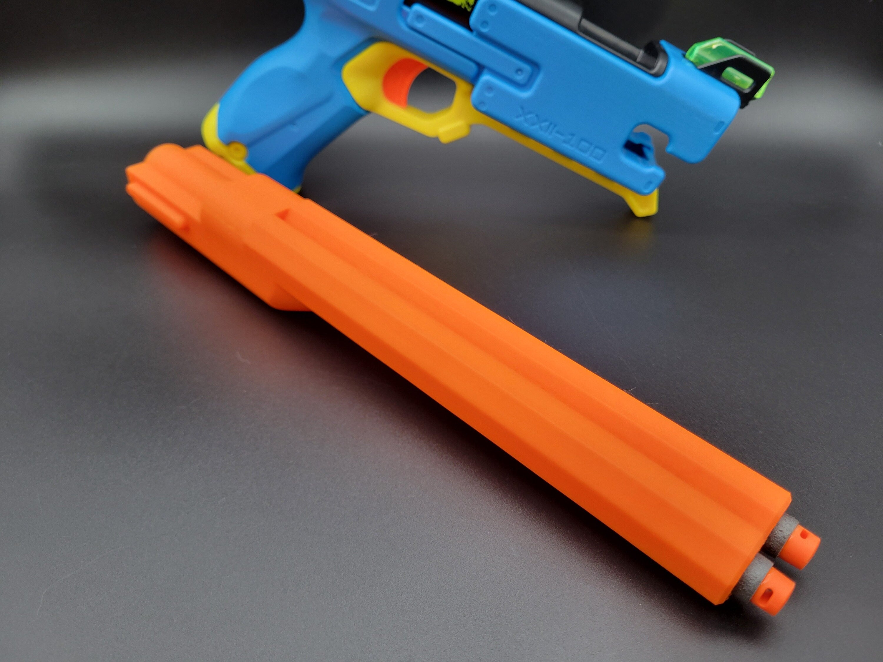Double Barrel Mod For Nerf Rival Fate Dart Blaster InLine Clip - 6 Round 12 Dart Capacity Half Short Dart Toy Pistol Gun In Line Part!