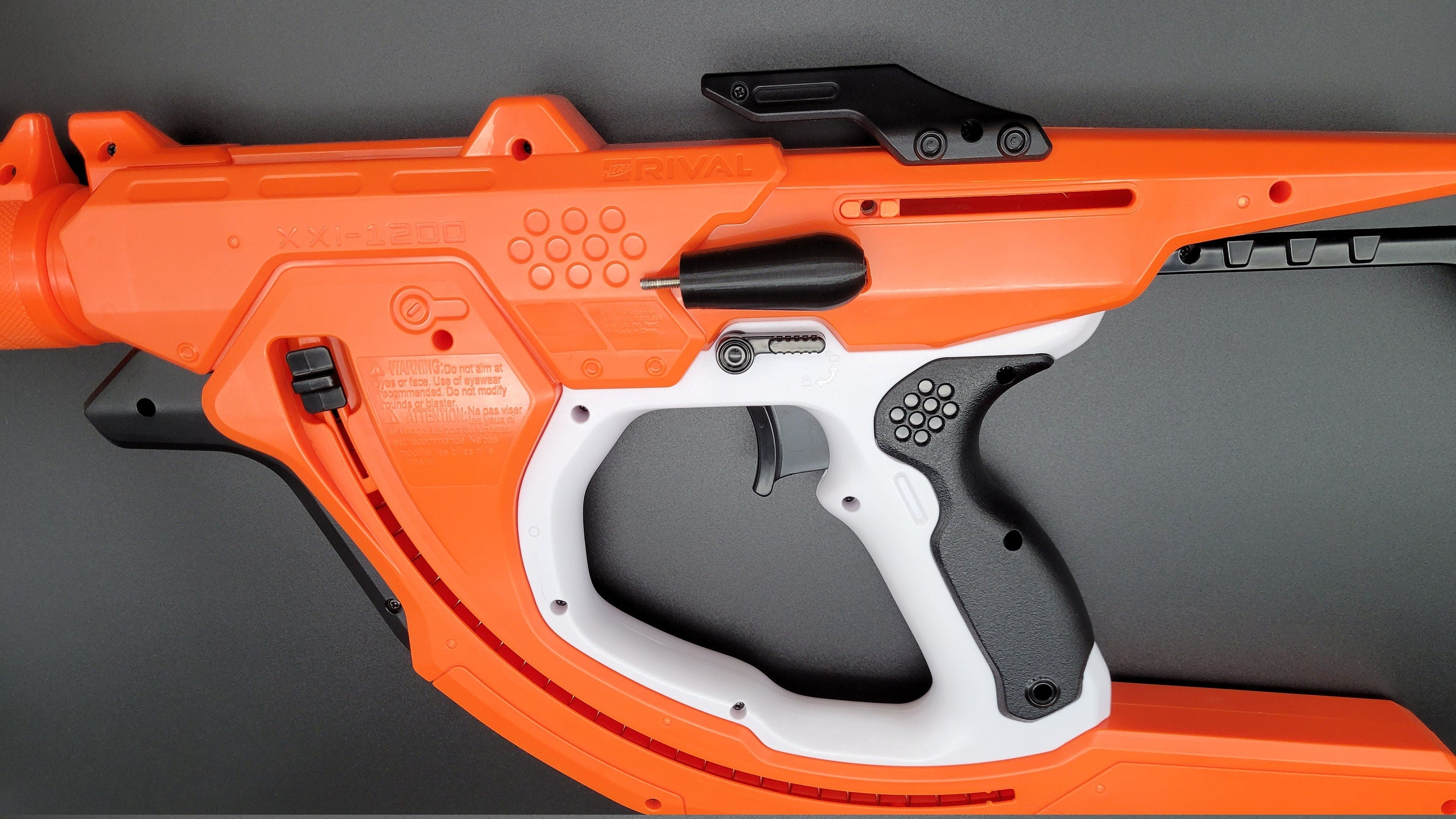 2x Stout Priming Handle Grip Knobs for Nerf Rival Sideswipe Blaster Curve Shot Line Replacement for Lost Part or Backup! - Toy Gun Part