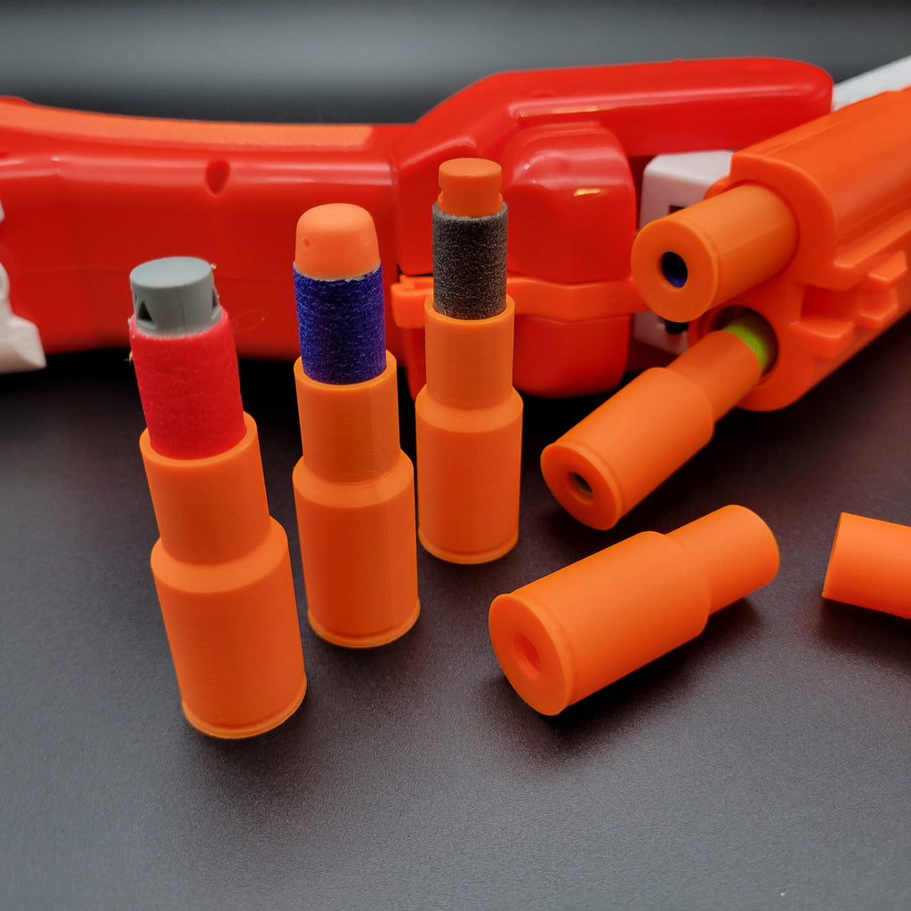 Buzz Bee Blaster Gun Compatible Shells | Work with .5 inch diameter Elite Size Comparable Darts | Full, Half, any length Dart, Rifle Shotgun