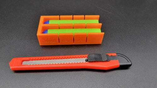 2 Shot Dart Cutter Kit- 3x Lengths: 20mm, 38mm, 54mm Guide, Short Half Stefan Round w/ Cutting Tool For Nerf Elite, Dart Zone, AF Size Darts