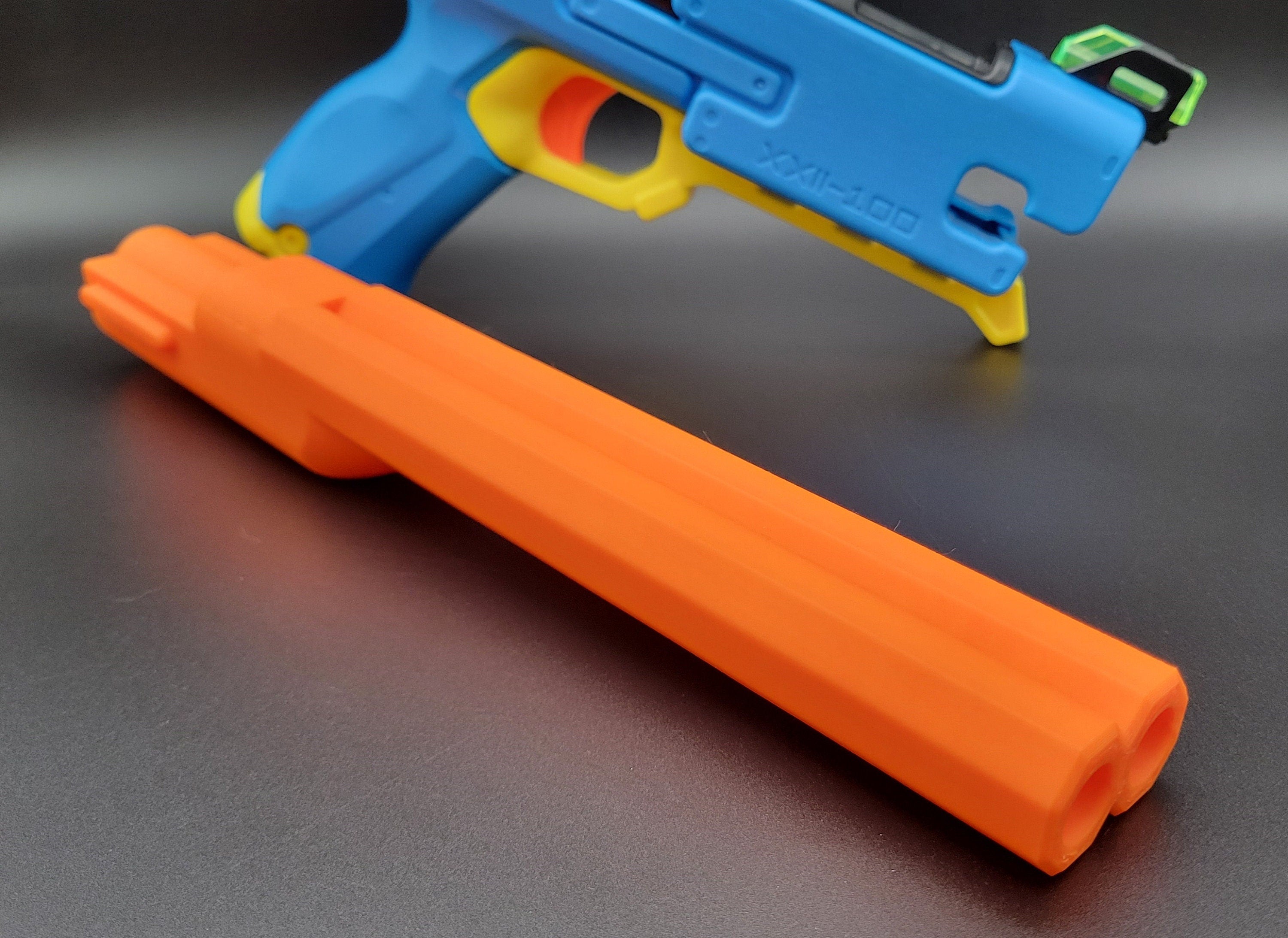 Double Barrel Mod For Nerf Rival Fate Dart Blaster InLine Clip - 6 Round 12 Dart Capacity Half Short Dart Toy Pistol Gun In Line Part!