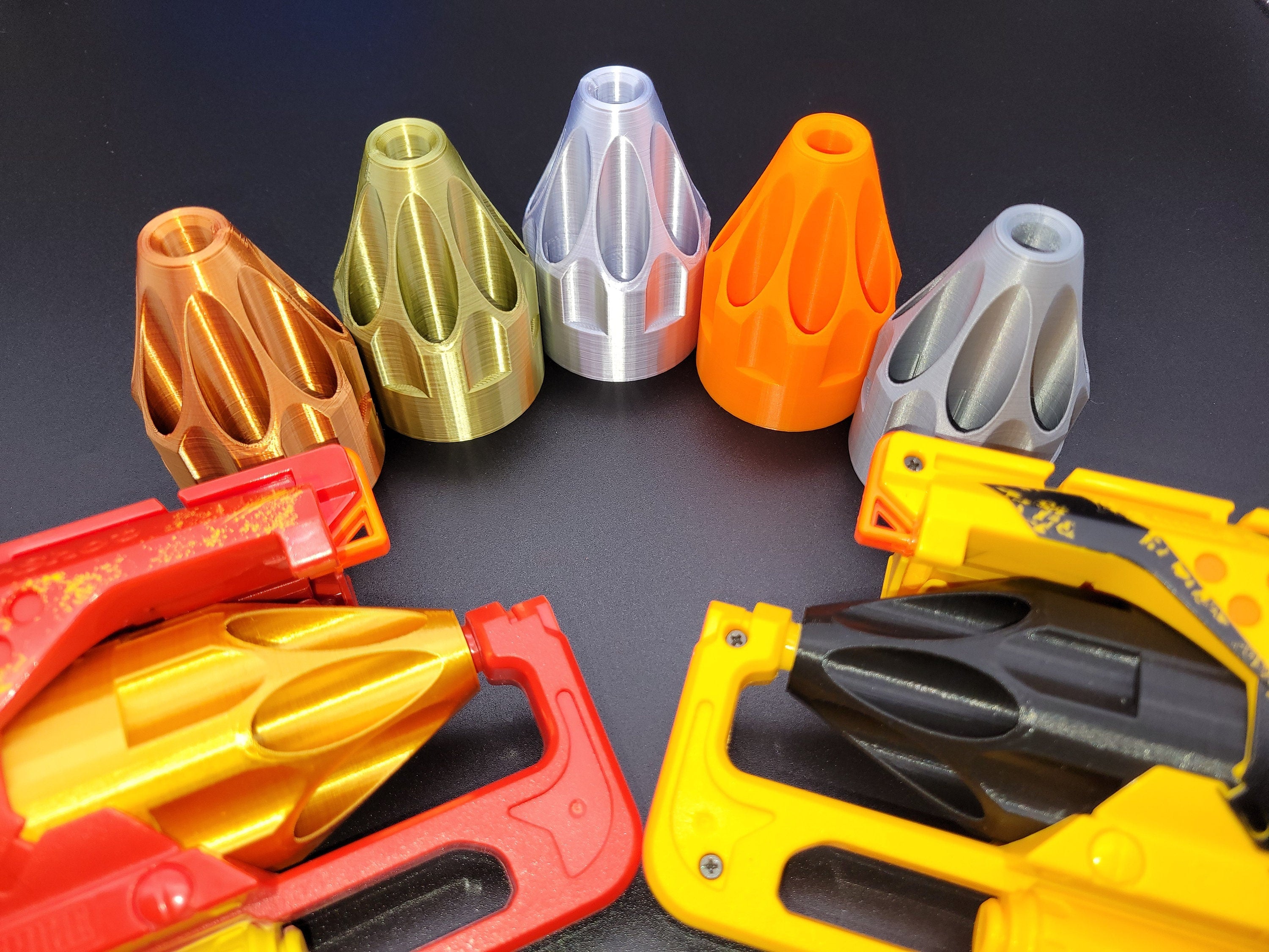 For Nerf Hammershot Blaster - Short Dart Mod Cylinder Barrel 7 Round Half Length Easy Load Kit Zombie Strike Hammer Shot! - Toy Gun Part