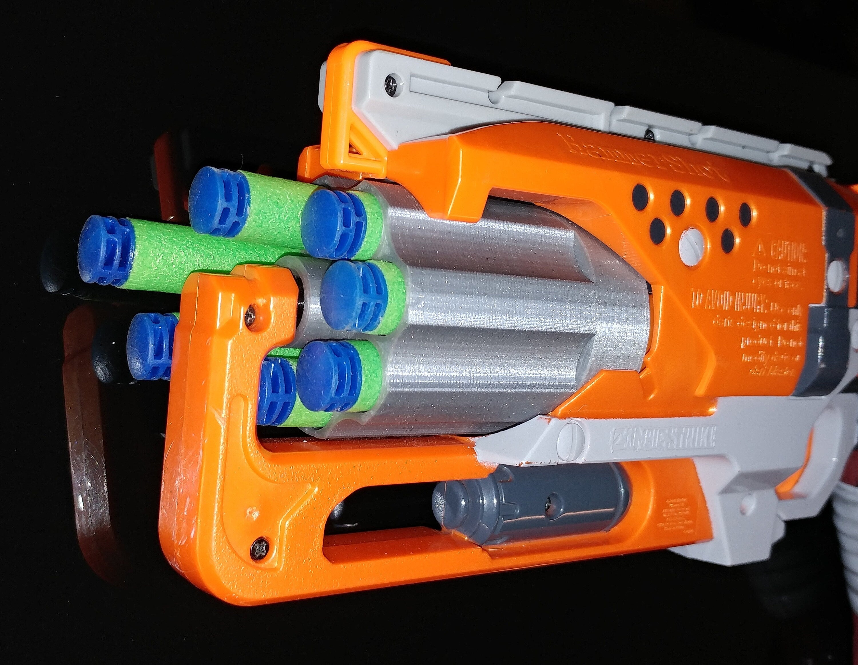 For Nerf Hammershot Blaster 7 Round Dart Cylinder Barrel Kit Zombie Strike - Classic Upgraded 2.0 Version! - Revolver Mod Shot Toy Gun Part