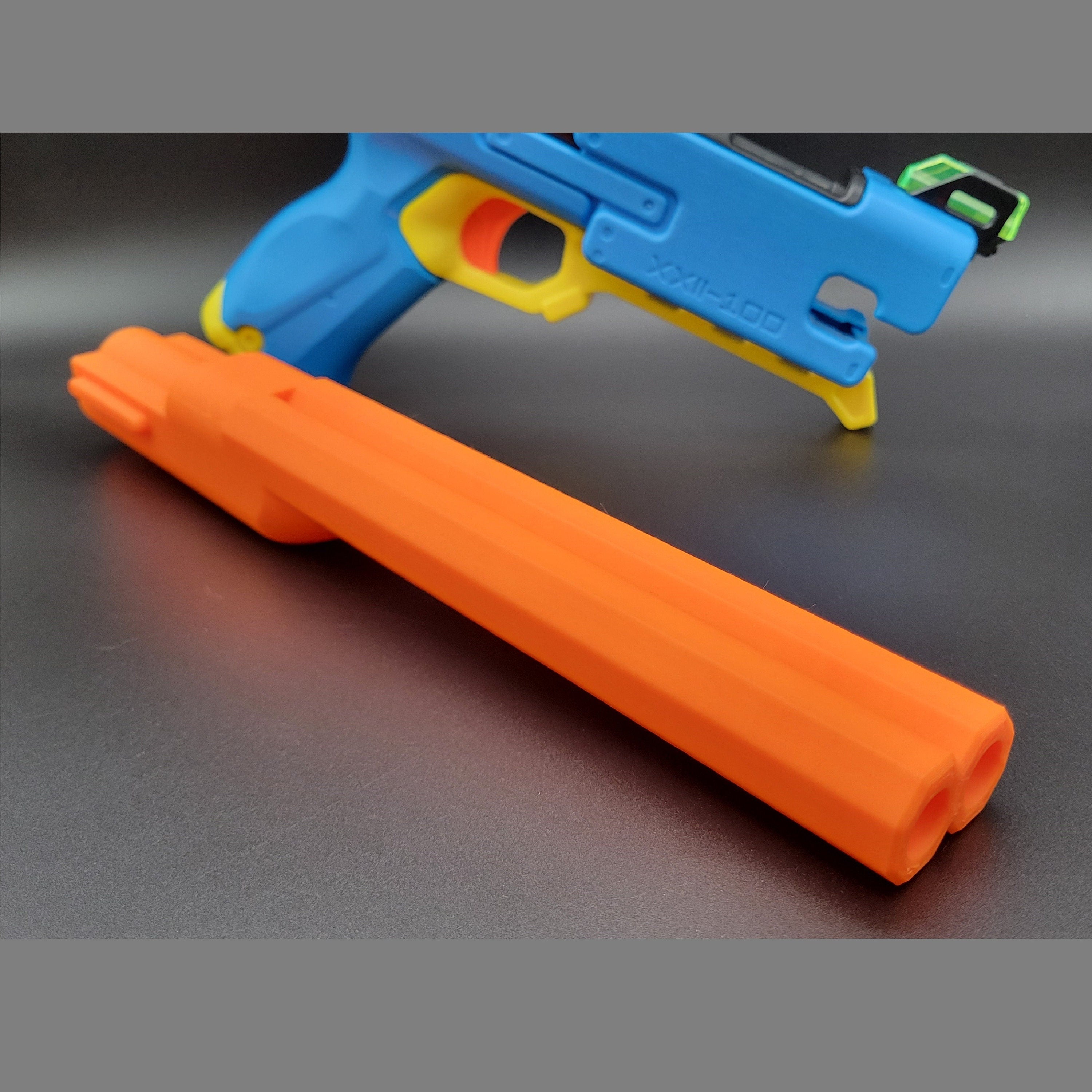 Double Barrel Mod For Nerf Rival Fate Dart Blaster InLine Clip - 6 Round 12 Dart Capacity Half Short Dart Toy Pistol Gun In Line Part!